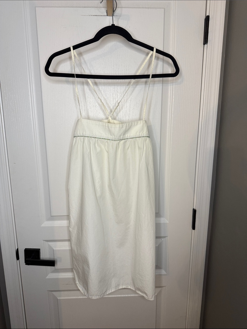 Steven Alan Cream Strappy Cross-Back Mini Dress
